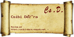 Csibi Dóra névjegykártya